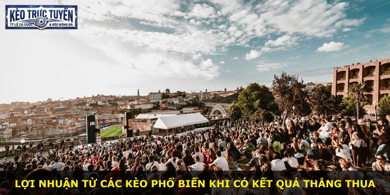 Lợi nhuận từ các kèo phổ biến khi có kết quả thắng thua